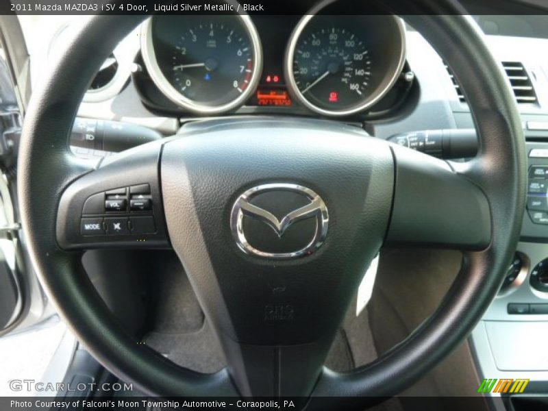 Liquid Silver Metallic / Black 2011 Mazda MAZDA3 i SV 4 Door