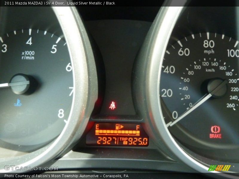 Liquid Silver Metallic / Black 2011 Mazda MAZDA3 i SV 4 Door