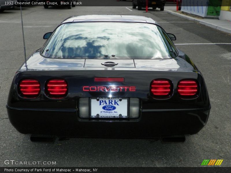 Black / Black 1992 Chevrolet Corvette Coupe