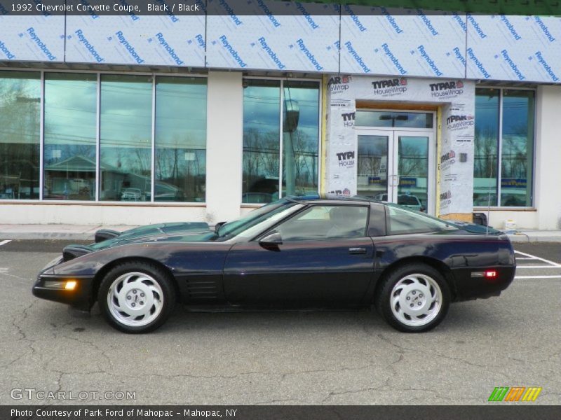 Black / Black 1992 Chevrolet Corvette Coupe