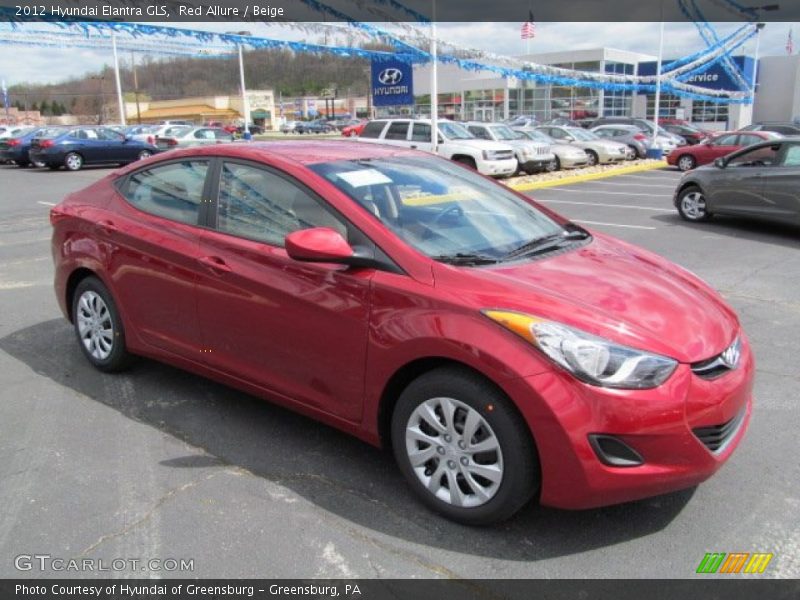 Red Allure / Beige 2012 Hyundai Elantra GLS