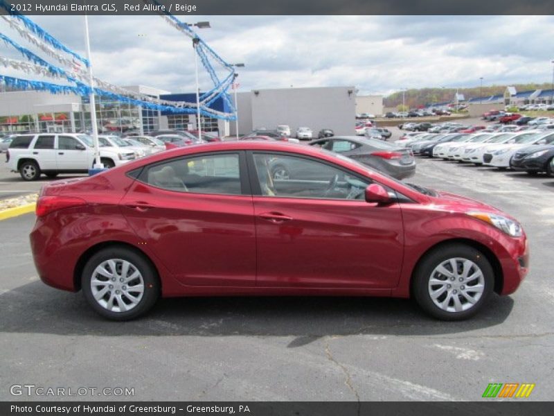 Red Allure / Beige 2012 Hyundai Elantra GLS