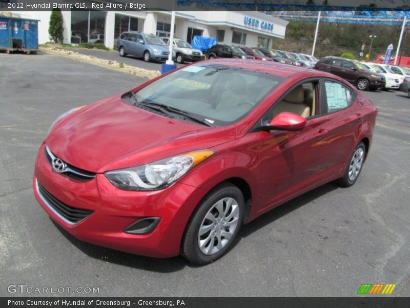 Red Allure / Beige 2012 Hyundai Elantra GLS
