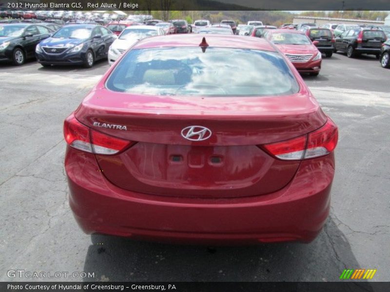 Red Allure / Beige 2012 Hyundai Elantra GLS