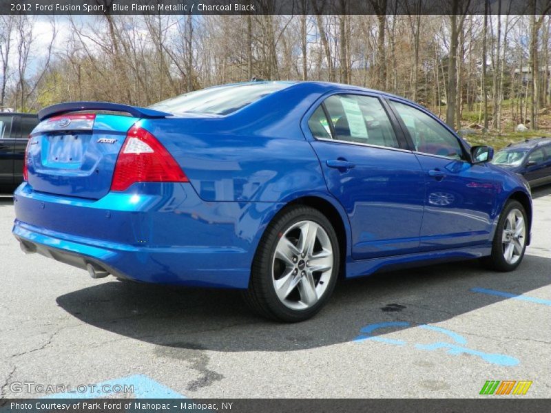 Blue Flame Metallic / Charcoal Black 2012 Ford Fusion Sport