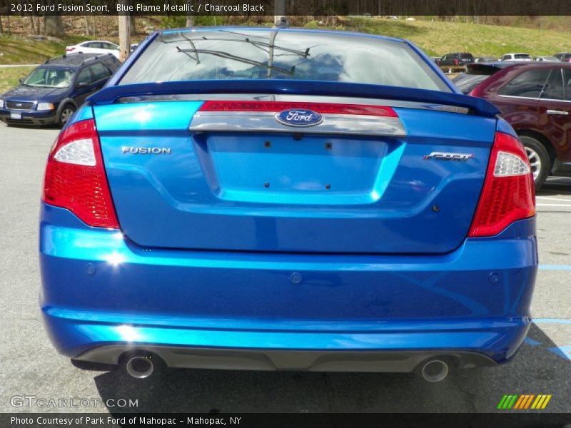 Blue Flame Metallic / Charcoal Black 2012 Ford Fusion Sport