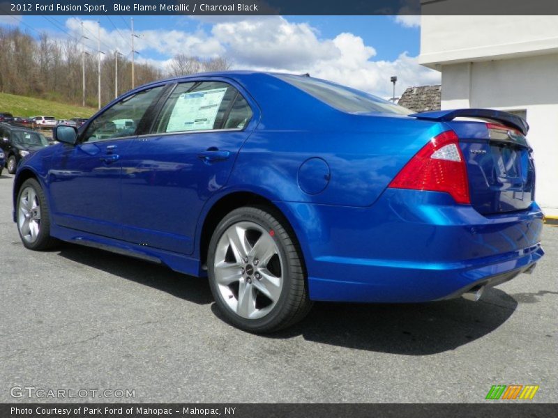 Blue Flame Metallic / Charcoal Black 2012 Ford Fusion Sport