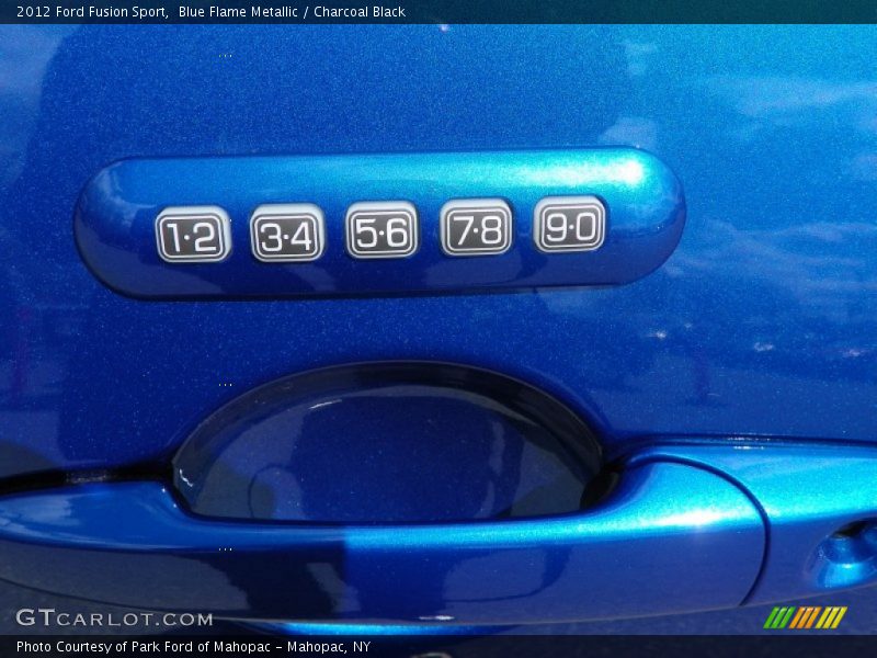 Blue Flame Metallic / Charcoal Black 2012 Ford Fusion Sport