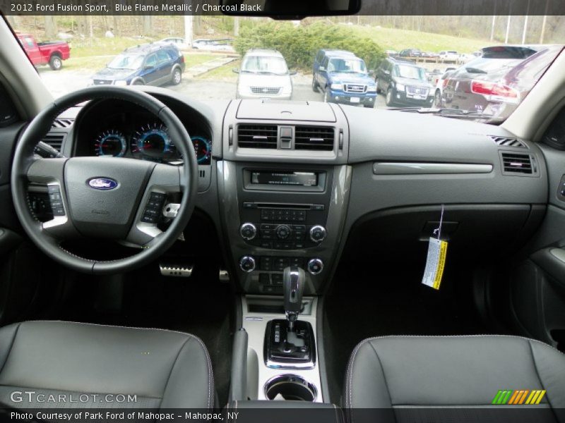 Blue Flame Metallic / Charcoal Black 2012 Ford Fusion Sport