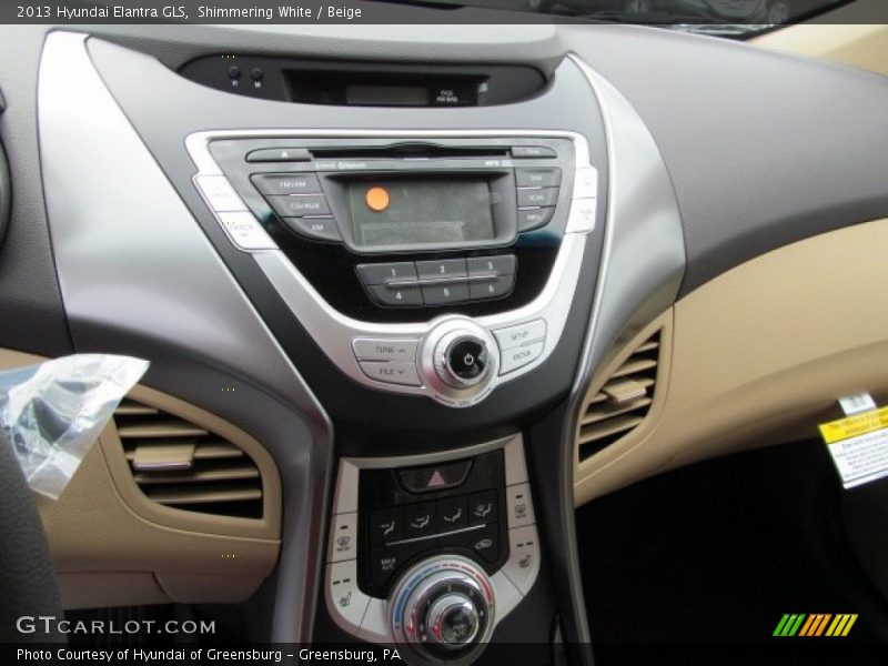 Shimmering White / Beige 2013 Hyundai Elantra GLS