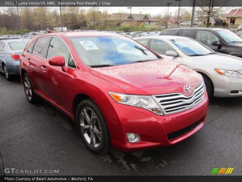 Barcelona Red Metallic / Gray 2010 Toyota Venza V6 AWD