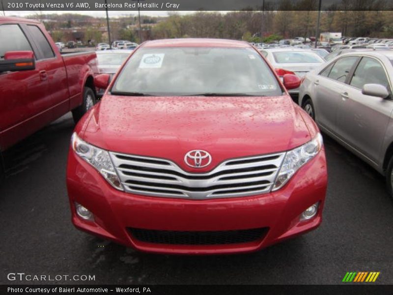Barcelona Red Metallic / Gray 2010 Toyota Venza V6 AWD