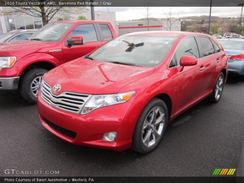 Barcelona Red Metallic / Gray 2010 Toyota Venza V6 AWD