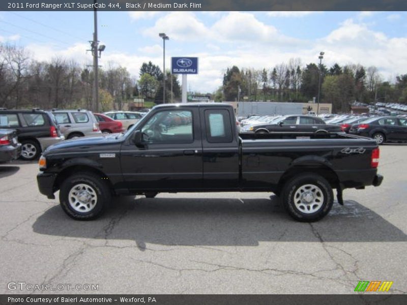 Black / Medium Dark Flint 2011 Ford Ranger XLT SuperCab 4x4