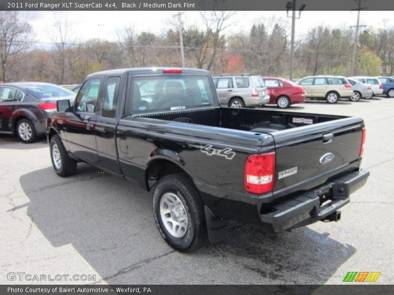 Black / Medium Dark Flint 2011 Ford Ranger XLT SuperCab 4x4