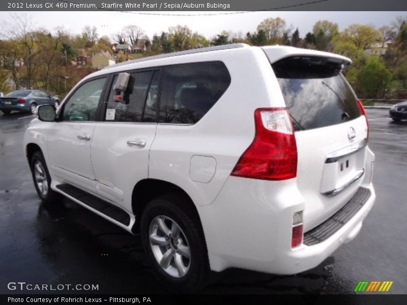 Starfire White Pearl / Sepia/Auburn Bubinga 2012 Lexus GX 460 Premium