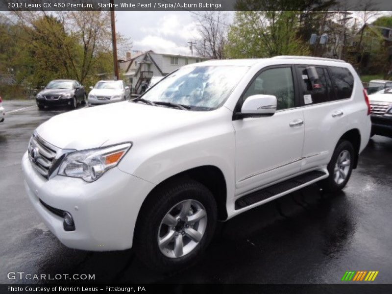 Starfire White Pearl / Sepia/Auburn Bubinga 2012 Lexus GX 460 Premium