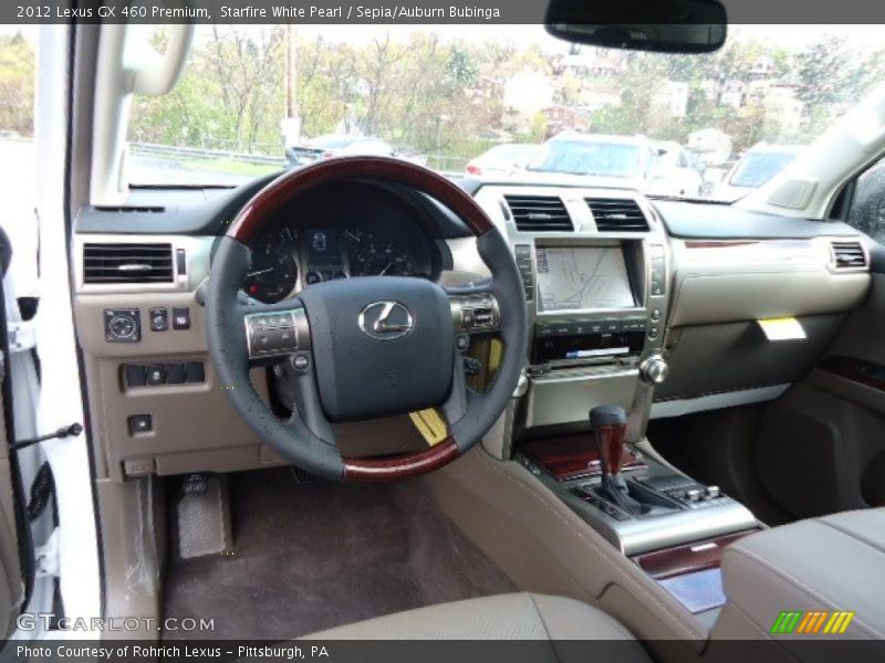 Starfire White Pearl / Sepia/Auburn Bubinga 2012 Lexus GX 460 Premium