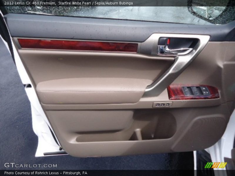 Starfire White Pearl / Sepia/Auburn Bubinga 2012 Lexus GX 460 Premium