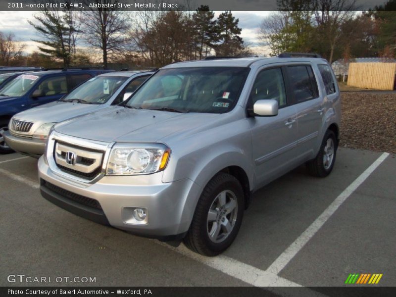 Alabaster Silver Metallic / Black 2011 Honda Pilot EX 4WD