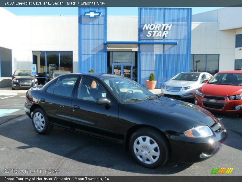 Black / Graphite Gray 2003 Chevrolet Cavalier LS Sedan
