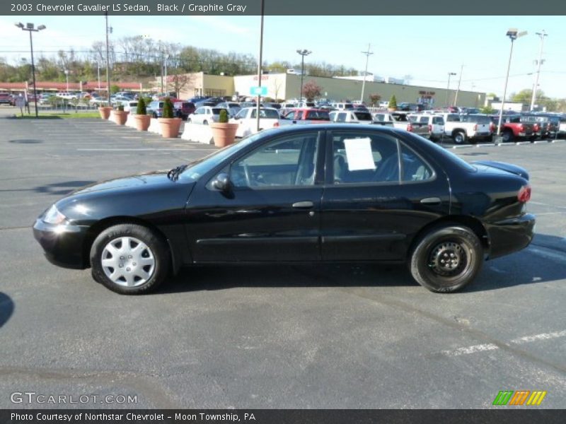 Black / Graphite Gray 2003 Chevrolet Cavalier LS Sedan