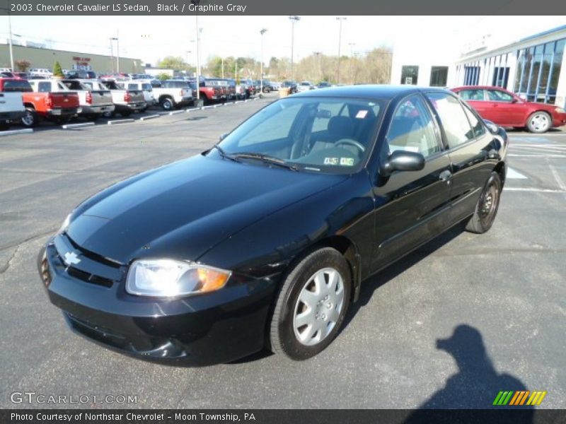 Black / Graphite Gray 2003 Chevrolet Cavalier LS Sedan