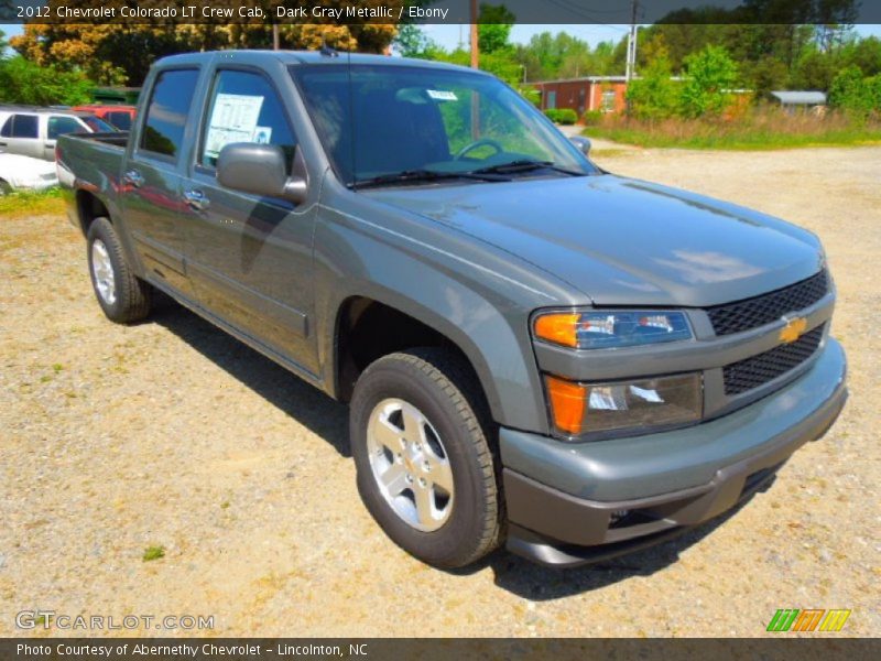 Dark Gray Metallic / Ebony 2012 Chevrolet Colorado LT Crew Cab