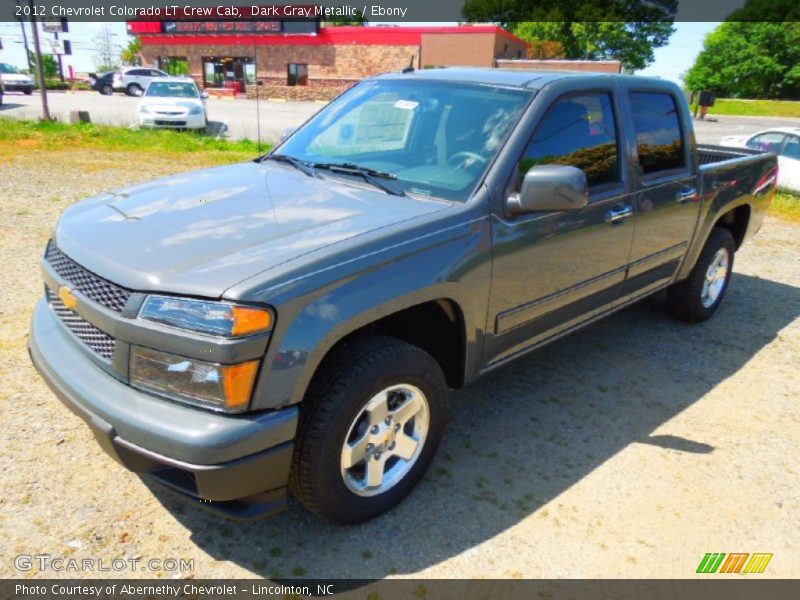 Dark Gray Metallic / Ebony 2012 Chevrolet Colorado LT Crew Cab