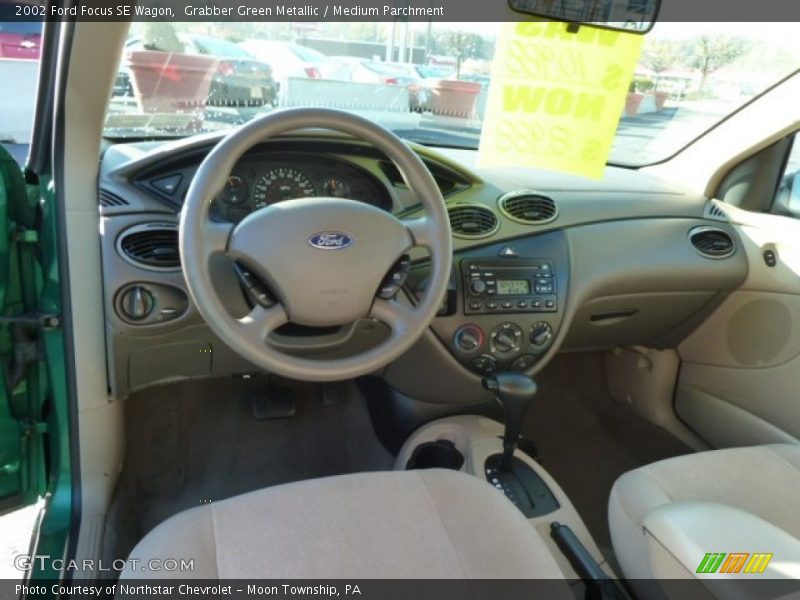 Grabber Green Metallic / Medium Parchment 2002 Ford Focus SE Wagon