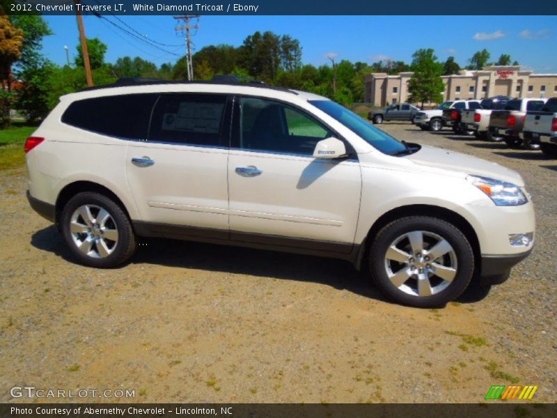 White Diamond Tricoat / Ebony 2012 Chevrolet Traverse LT