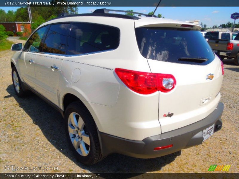 White Diamond Tricoat / Ebony 2012 Chevrolet Traverse LT