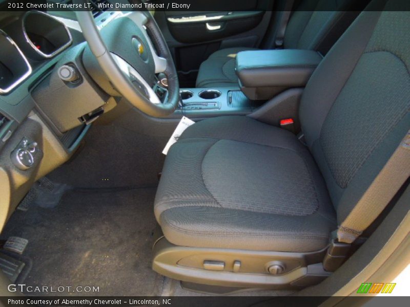 White Diamond Tricoat / Ebony 2012 Chevrolet Traverse LT