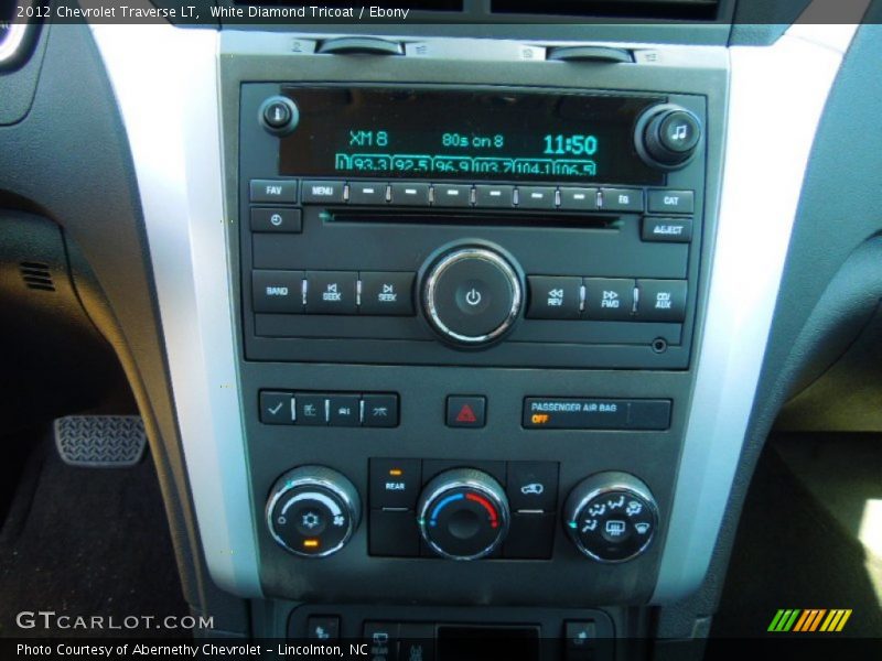 White Diamond Tricoat / Ebony 2012 Chevrolet Traverse LT