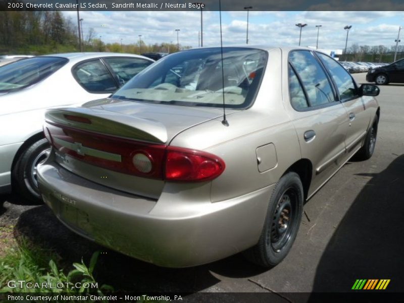 Sandrift Metallic / Neutral Beige 2003 Chevrolet Cavalier LS Sedan