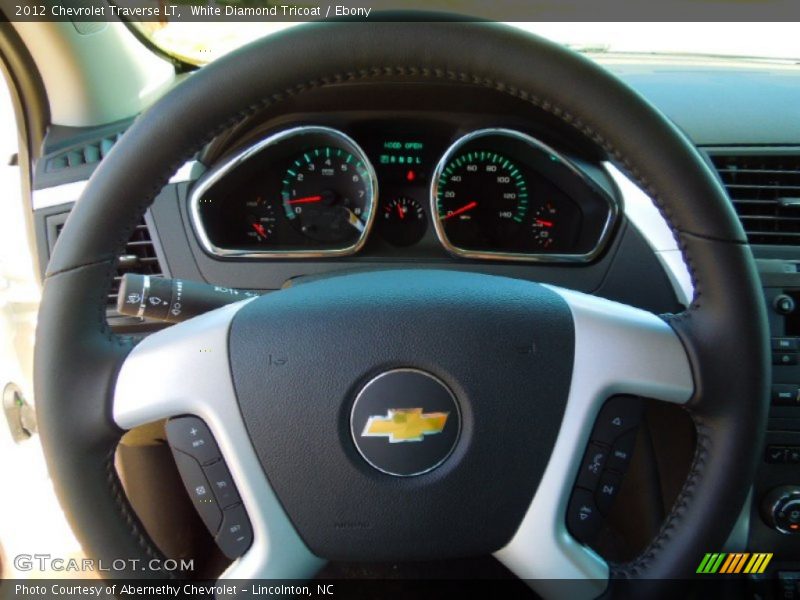 White Diamond Tricoat / Ebony 2012 Chevrolet Traverse LT