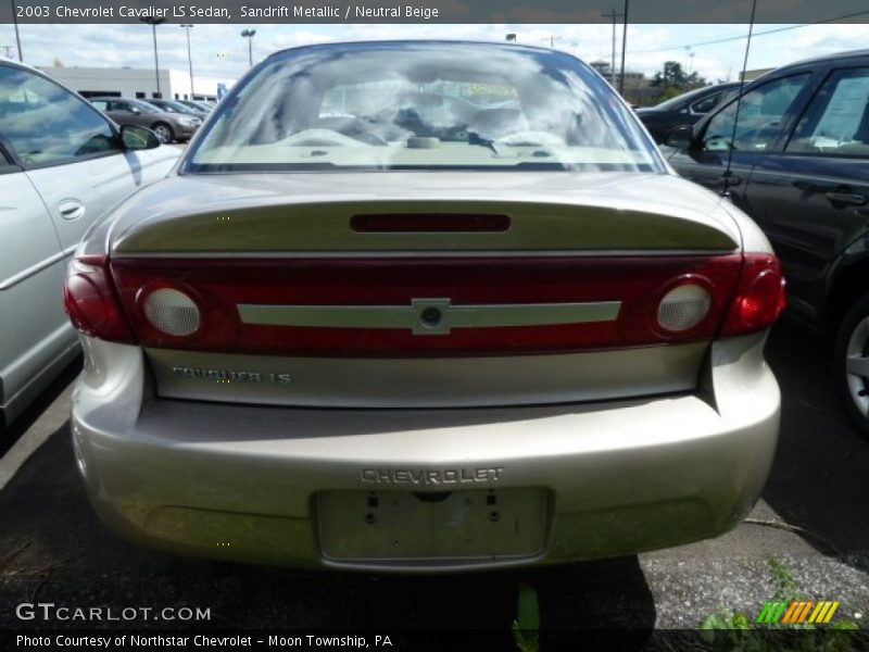 Sandrift Metallic / Neutral Beige 2003 Chevrolet Cavalier LS Sedan