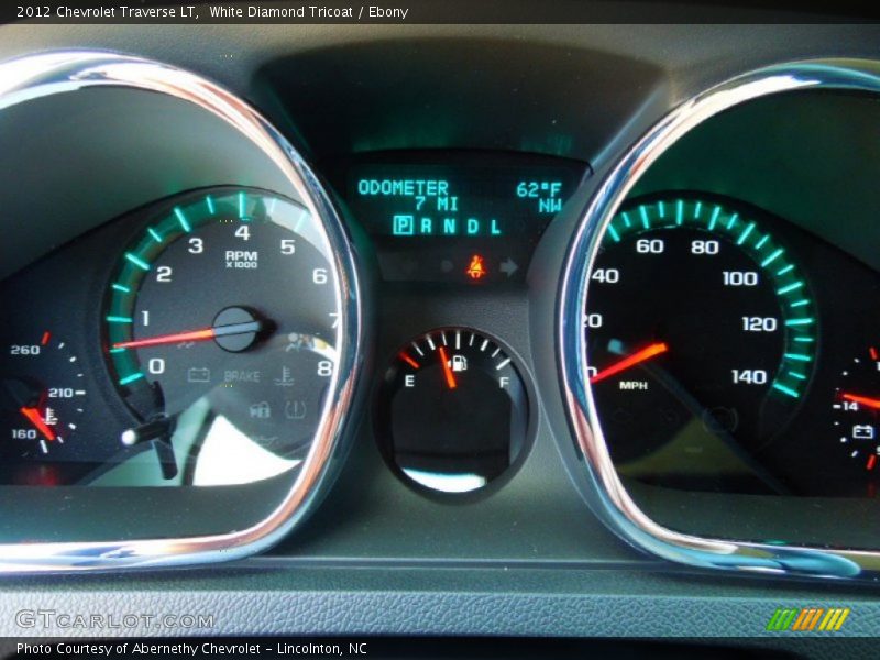 White Diamond Tricoat / Ebony 2012 Chevrolet Traverse LT