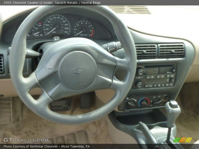 Sandrift Metallic / Neutral Beige 2003 Chevrolet Cavalier LS Sedan
