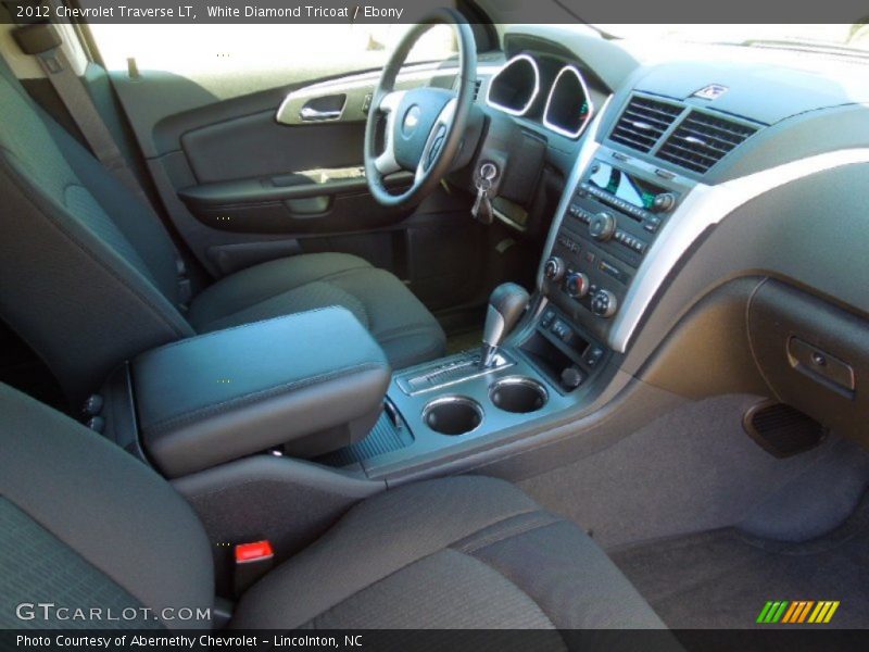 White Diamond Tricoat / Ebony 2012 Chevrolet Traverse LT