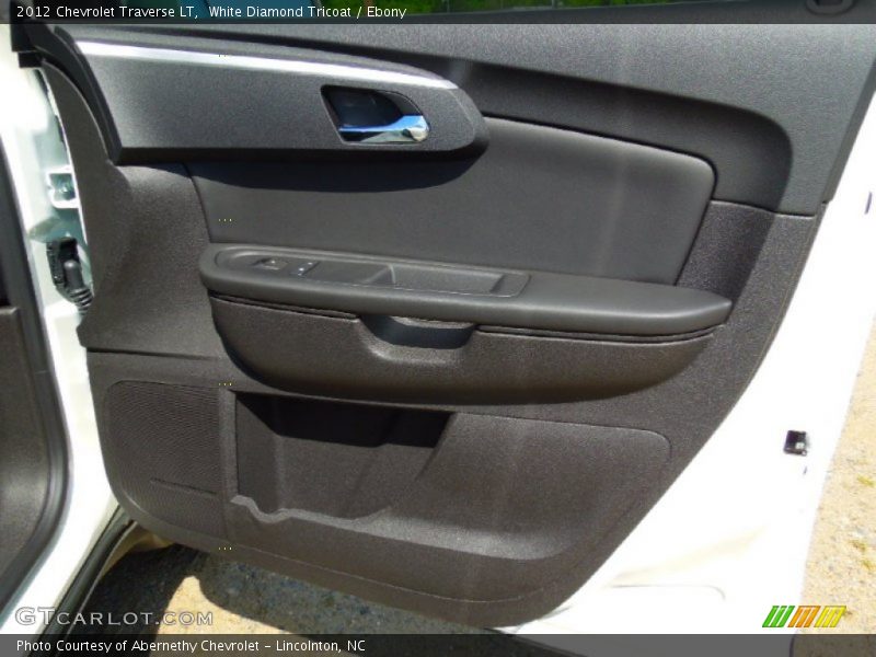 White Diamond Tricoat / Ebony 2012 Chevrolet Traverse LT