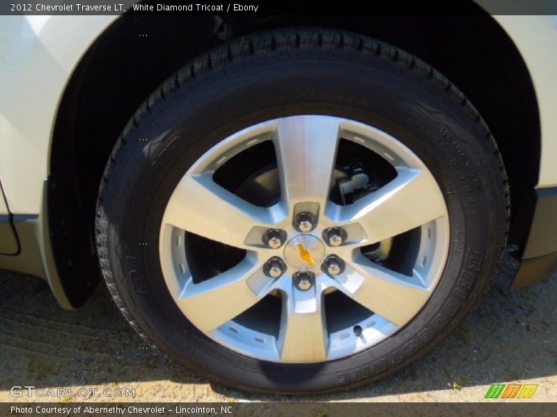 White Diamond Tricoat / Ebony 2012 Chevrolet Traverse LT