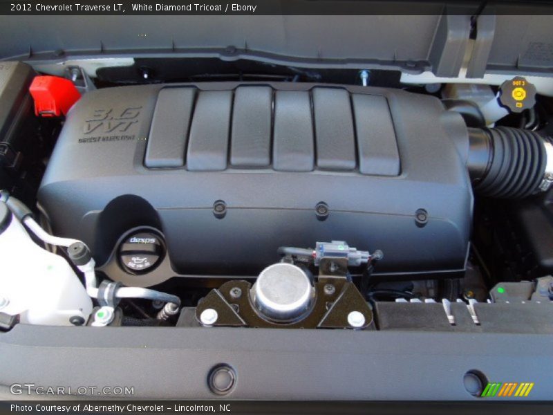 White Diamond Tricoat / Ebony 2012 Chevrolet Traverse LT