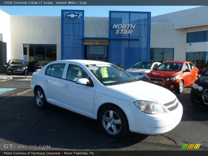Summit White / Gray 2008 Chevrolet Cobalt LT Sedan
