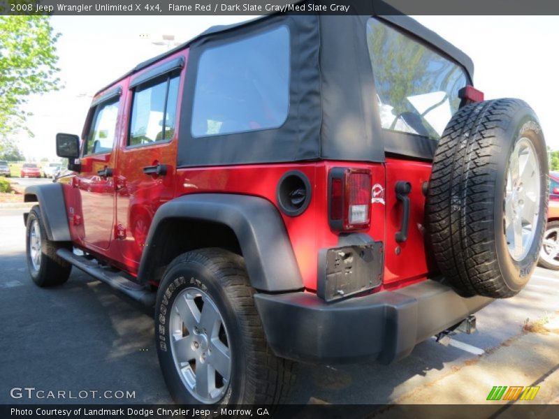 Flame Red / Dark Slate Gray/Med Slate Gray 2008 Jeep Wrangler Unlimited X 4x4