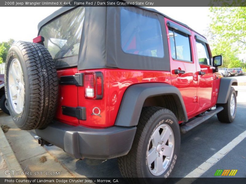 Flame Red / Dark Slate Gray/Med Slate Gray 2008 Jeep Wrangler Unlimited X 4x4