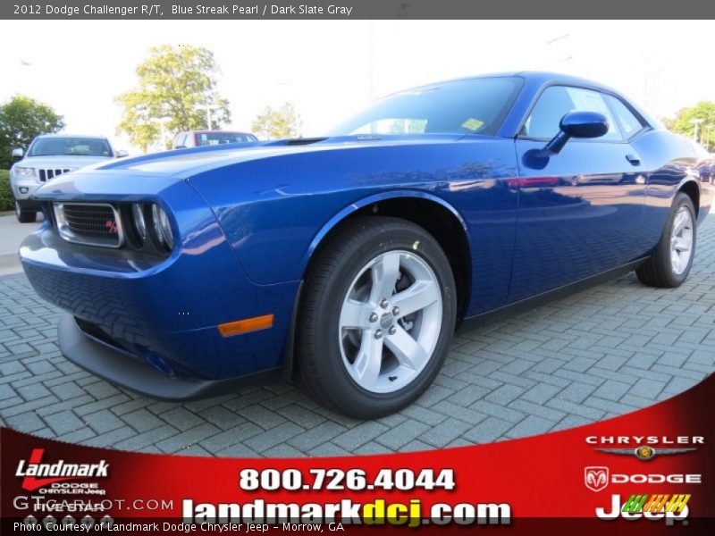 Blue Streak Pearl / Dark Slate Gray 2012 Dodge Challenger R/T
