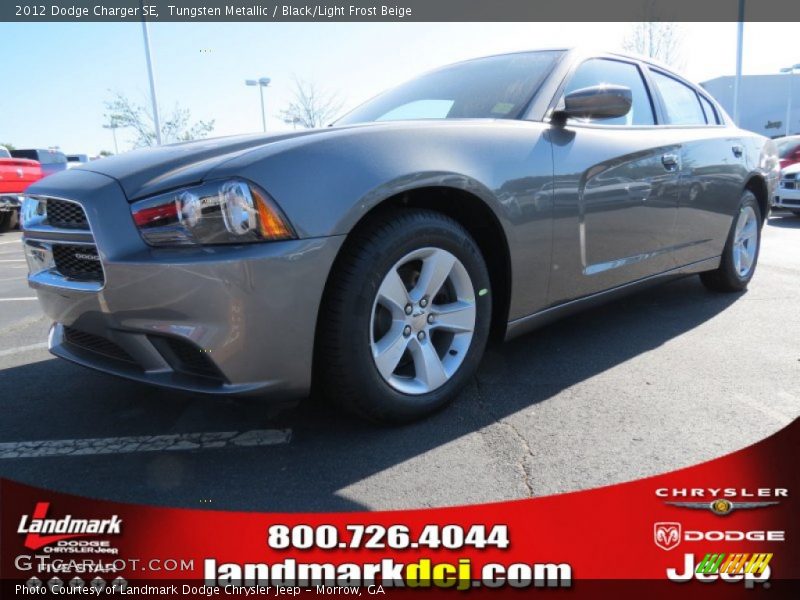 Tungsten Metallic / Black/Light Frost Beige 2012 Dodge Charger SE