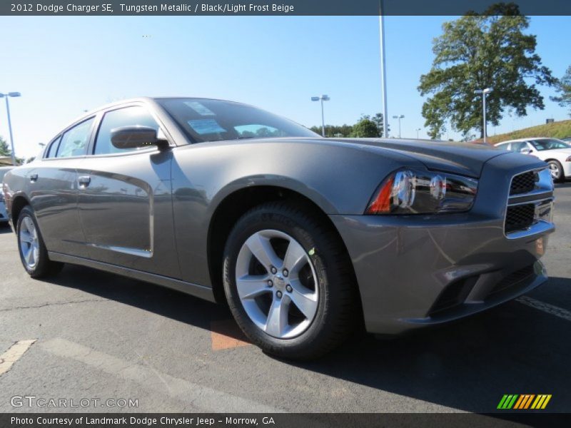 Tungsten Metallic / Black/Light Frost Beige 2012 Dodge Charger SE