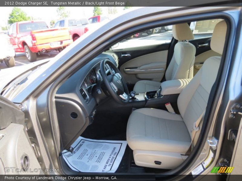 Tungsten Metallic / Black/Light Frost Beige 2012 Dodge Charger SE